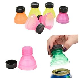 6pcs / Set Réutilisable Snap on Cannette Bouteille De Bière Caps Distributeur D' Couvercle De Protection Caches Soda Saver Cap p