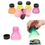 6pcs / Set Réutilisable Snap on Cannette Bouteille De Bière Caps Distributeur D' Couvercle De Protection Caches Soda Saver Cap p