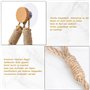 Porte-Papier hygiénique Corde de Jute créatif Porte-Serviettes Vintage Corde Industrielle sans Perforation Crochets en Bois Mass