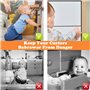 Verrouillage de tiroir pour bébé - Sécurité enfant - Verrou de placard - 4 Serrures + 1 Clé auto-Adhésive - Serrure Invisible po
