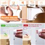 Verrouillage de tiroir pour bébé - Sécurité enfant - Verrou de placard - 4 Serrures + 1 Clé auto-Adhésive - Serrure Invisible po
