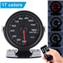 Yctze Jauge de température de l'eau, jauge de température de l'eau mécanique Digita Racing 60mm teinté 17 couleurs OBD2 pointeur