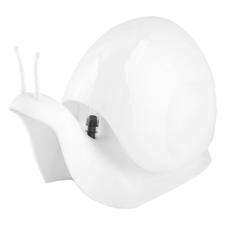 Oumefar Distributeur de savon liquide rechargeable unique en forme d'esc pour la cuisine (blanc)