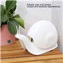 Oumefar Distributeur de savon liquide rechargeable unique en forme d'esc pour la cuisine (blanc)