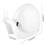 Oumefar Distributeur de savon liquide rechargeable unique en forme d'esc pour la cuisine (blanc)