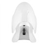 Oumefar Distributeur de savon liquide rechargeable unique en forme d'esc pour la cuisine (blanc)