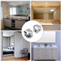 Pince de Support de Verre, Pince à Verre Réglable, Accroche Miroir Mural, 4PCS Support Étagère Verre Fixation Miroir Pince Suppo