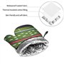 Lot de 4 maniques et maniques de cuisine avec maniques Motif terrain de football américain et ballon de football américain