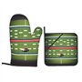 Lot de 4 maniques et maniques de cuisine avec maniques Motif terrain de football américain et ballon de football américain