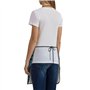 LNNIUK Tablier de cuisine bleu avec poche Motif art folklorique pour homme et femme, blanc, taille unique