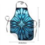 LNNIUK Tablier de cuisine bleu avec poche Motif art folklorique pour homme et femme, blanc, taille unique