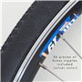 Vincita Lot de 36 rayons en acier inoxydable 14G J Bend 254 mm – 294 mm avec embouts en laiton pour rayons de roue de VTT, vélo 