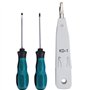 SANMONK Kit d'outils de réparation réseau, outil de sertissage, testeur de câble, connecteurs, pince à sertir d'Outil Approprié 