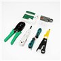 SANMONK Kit d'outils de réparation réseau, outil de sertissage, testeur de câble, connecteurs, pince à sertir d'Outil Approprié 