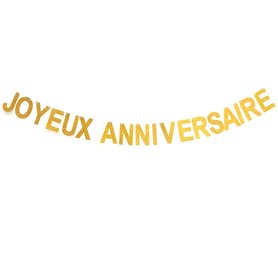 Andgo Glitter Joyeux Anniversaire Bannière Banderole Garland Bunting Party Décorations