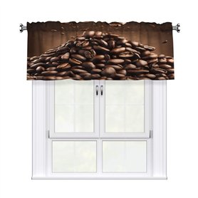 AUGUSTRUSH Cantonnière courte avec passe-tringle pour fenêtres de 137 x 46 cm