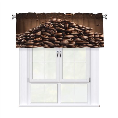 AUGUSTRUSH Cantonnière courte avec passe-tringle pour fenêtres de 137 x 46 cm