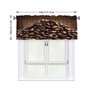 AUGUSTRUSH Cantonnière courte avec passe-tringle pour fenêtres de 137 x 46 cm, grains de café, cantonnière courte, filtrant la l