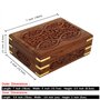 Ajuny Boîte de Rangement de Bijoux Décoratifs en Bois Fabriqués à la Main Motif Floral Organisateur de Coffre au Trésor Polyvale