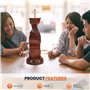 Ajuny Jeu de Dominos en Bois avec 28 tuiles avec Double Six Tabletop pour Enfants Adultes Famille Classique Rétro Traditionnel D