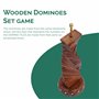 Ajuny Jeu de Dominos en Bois avec 28 tuiles avec Double Six Tabletop pour Enfants Adultes Famille Classique Rétro Traditionnel D