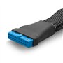 GHBOTTOM Câble d'extension de carte mère USB 3.0 19 broches / 20 broches 4 7" USB 3.0 19 broches / 20 broches femelle vers répar