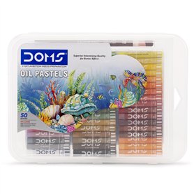 DOMS Lot de 50 pastels à l'huile Couleurs assorties
