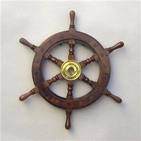 Gouvernail de bateau avec moyeu en laiton (33 cm x 3
