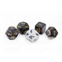 JUMOK 5 Jeux de dés acryliques polyèdres combinés au Hasard pour punir Les Parties Jouet de Jeu avec Sac de Rangement et Boîte C