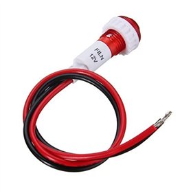 MOMOALA 12V 10Mm LED Tableau De Bord Panneau Indicateur Témoin Voyant Lumineux-Rouge