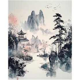 XDEGHUANGSS Kit Complet de Broderie Point de Croix – Canevas Pré-Imprimé 11ct