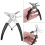 Pince à circlips, 1 pc pince à anneau élastique double usage outil de retrait en acier outil de remontage pour anneau élastique 