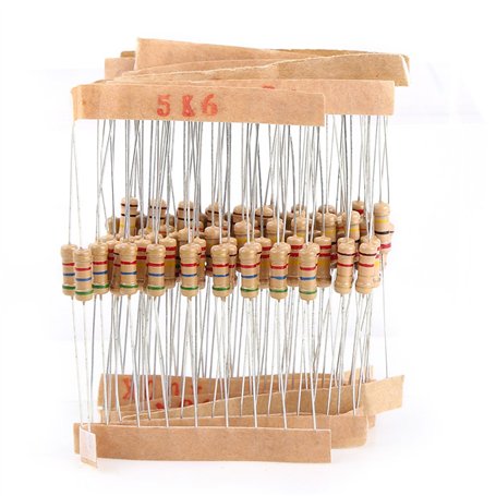 Kit de résistances 1000pcs Résistances à Couche de Carbone 1/2 Watt 1-10M Ohm 100 valeurs Résistance Assorties 5% Résistances de