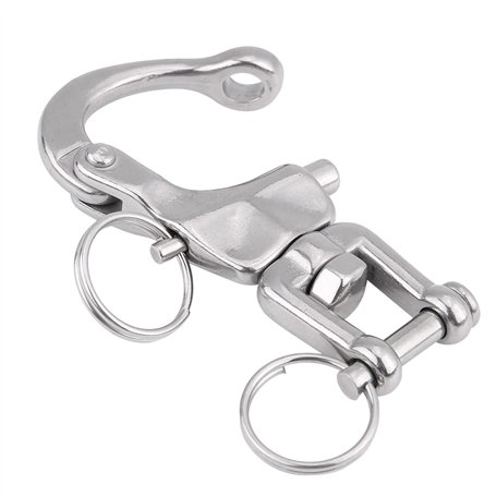 Mâchoire pivotante mousqueton en acier inoxydable 316 fermoirs métalliques élégants libèrent la mâchoire pivotante pour drisse d