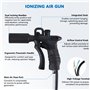 Pistolet Antistatique Pistolet à Air Ionisant Éliminateur d'électricité statique avec Générateur Haute Tension 7.0KV Aiguille Io