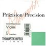 Thomastik Cordes Violon Präzision Acier noyau plein, Jeu 4/4 moyen avec Mi Acier chromé