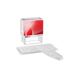 Colop 111604 Set tampon 20/1 avec caractères pour personnaliser texte 14 x 38 mm 4 lignes Noir (Import Allemagne)