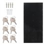 Rottner Depot Lot de 6 boîtes aux lettres Argenté et noir 2 clés par compartiment Porte-badge avec matériel de fixation 824 x 38