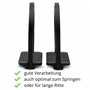 Étriers en Aluminium Noir Extra légers pour Chevaux - Surface de roulement de 6 cm