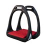 Reitsport Amesbichler Compositi Étriers en plastique flexible avec large surface d'appui Noir/rouge