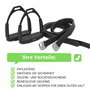 AMKA Étrier de sécurité avec articulation - Noir - Avec étriers - En kit