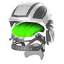 Protos Casque de sécurité intégral arborist - Équipement : visière fine - Couleur : rouge/jaune