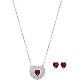 Swarovski Schmuckanthony 5188276 Parure Collier et Boucles d'oreilles en Laiton rhodié et Cristal Multicolore