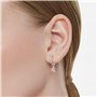Swarovski Pendants d'oreilles Attract, Taille poire, Rose, Métal rhodié