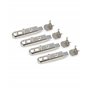 Gedotec Verrou meuble acier Fermeture Porte | BALL | 50 x 13.5 mm - Receveur 9 mm | 4 Pièces | Finition Nickelée | Loquet de Ser