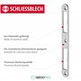 Gedotec Plaque de fermeture en acier inoxydable - 1 plaque d'entrée pour porte de chambre - Tôle de fermeture plate DIN gauche e
