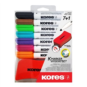 Kores-K-Marker XW1 : Marqueurs de couleur pour tableau blanc à pointe ronde