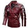 Veste en Cuir zippée Veste de Cowboy en Cuir PU for Homme