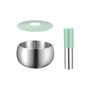 Mortier pilon Cuisine Petit mortier et pilon ensemble poignée et couvercle en silicone broyeur à épices et herbes en acier inoxy