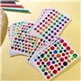 3420 Pcs Brillant Cercle Dot Autocollants Étincelle Couleur Codage Étiquettes 16 Couleurs Petit Rond Dot Autocollants Laser Colo
